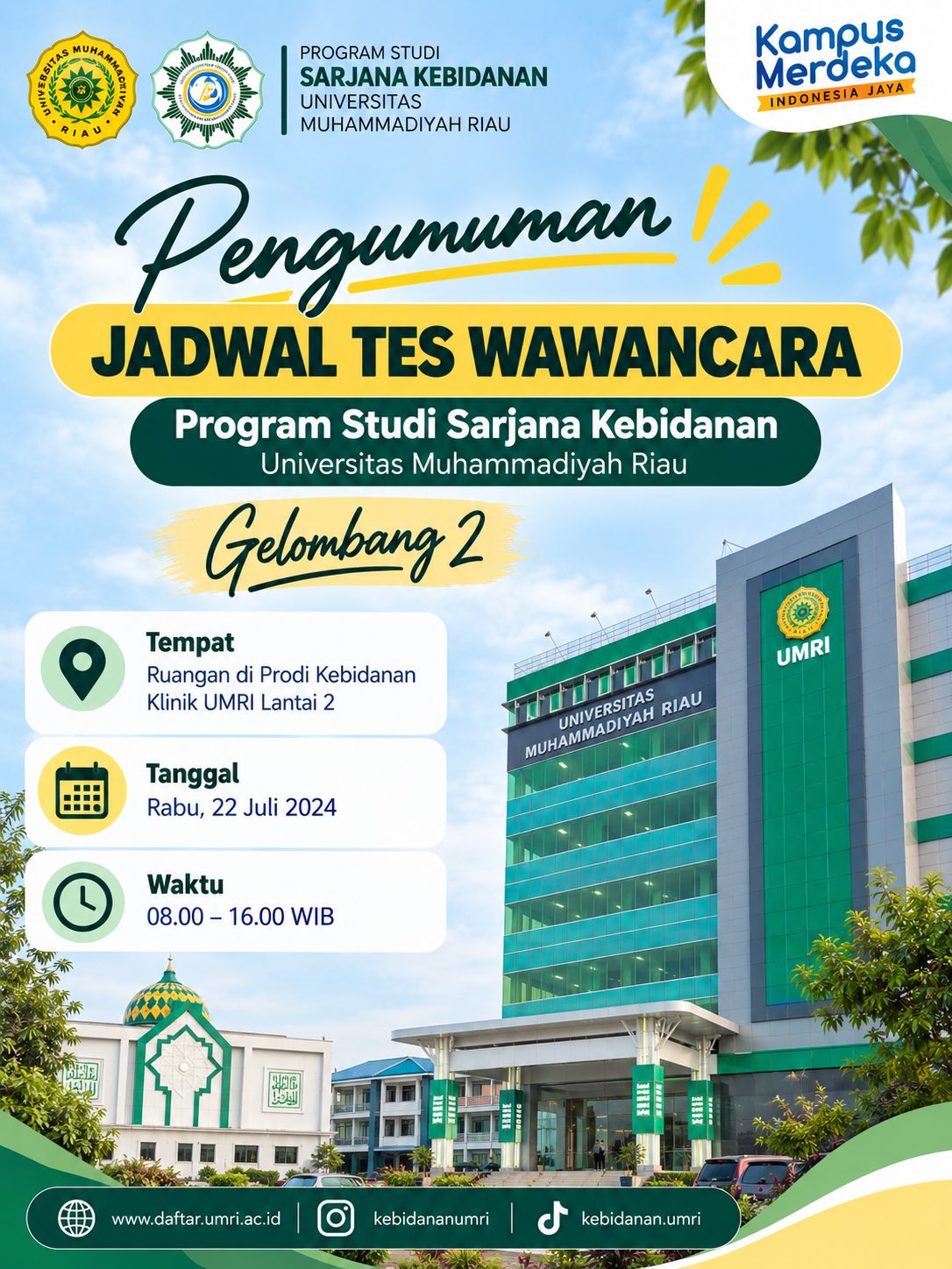 Jadwal Tes Wawancara Gelombang 2 TA 2024/2025