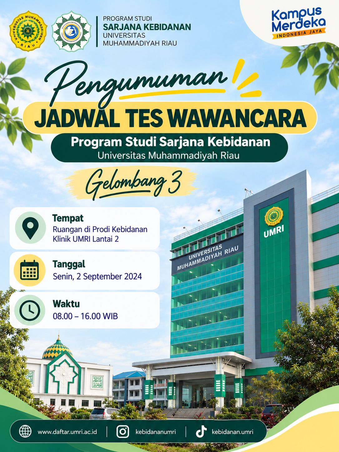 Jadwal Tes Wawancara Gelombang 3 TA 2024/2025