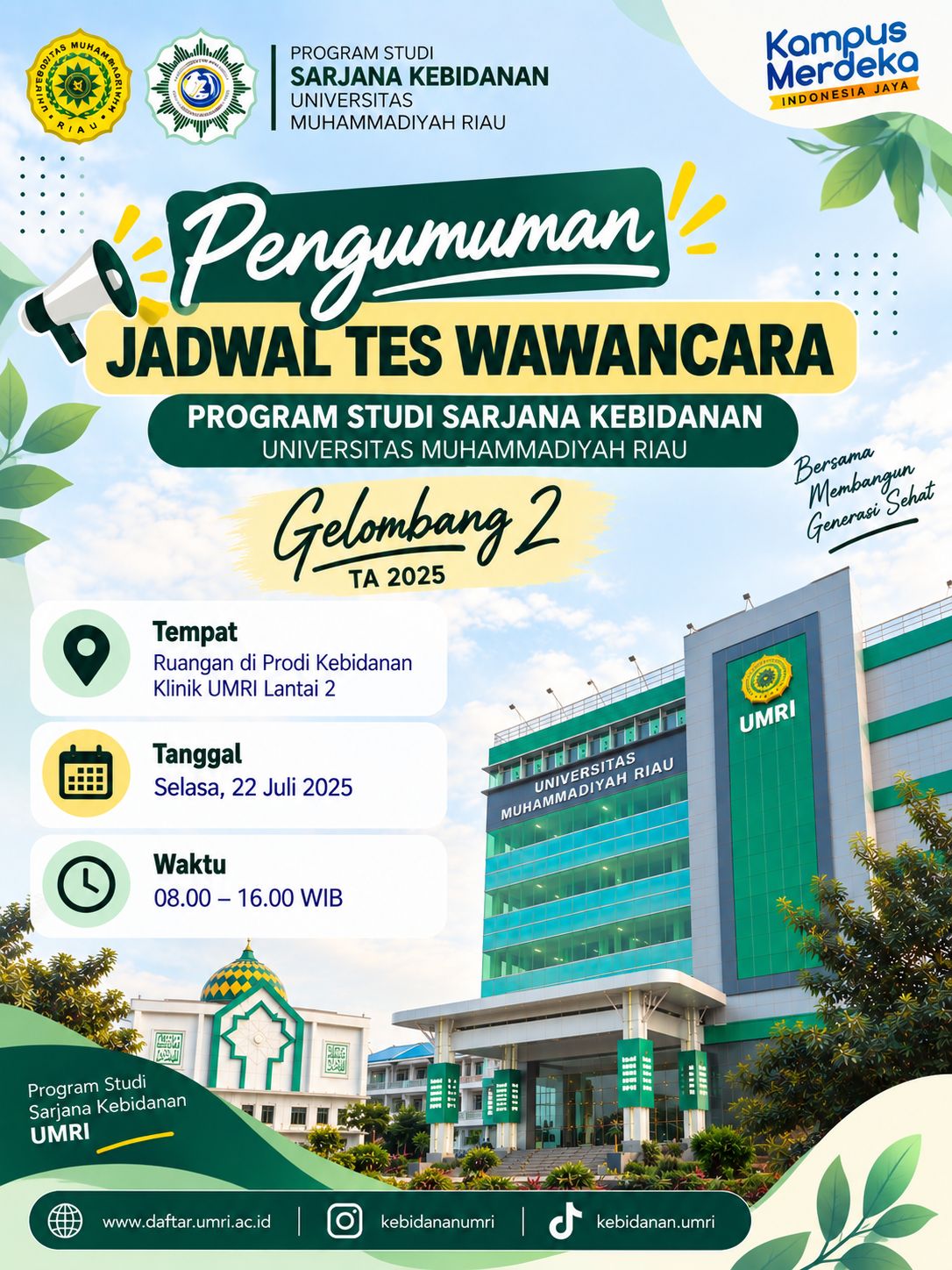 Jadwal Tes Wawancara Gelombang 2 TA 2025/2026
