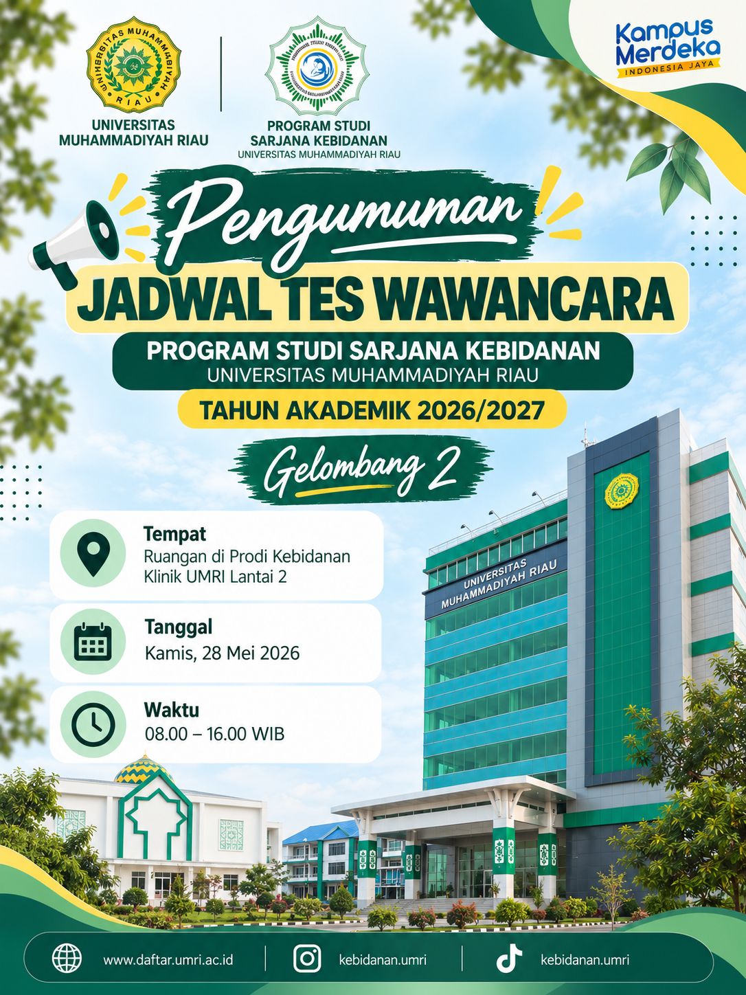 Jadwal Tes Wawancara Gelombang 2 TA 2026/2027